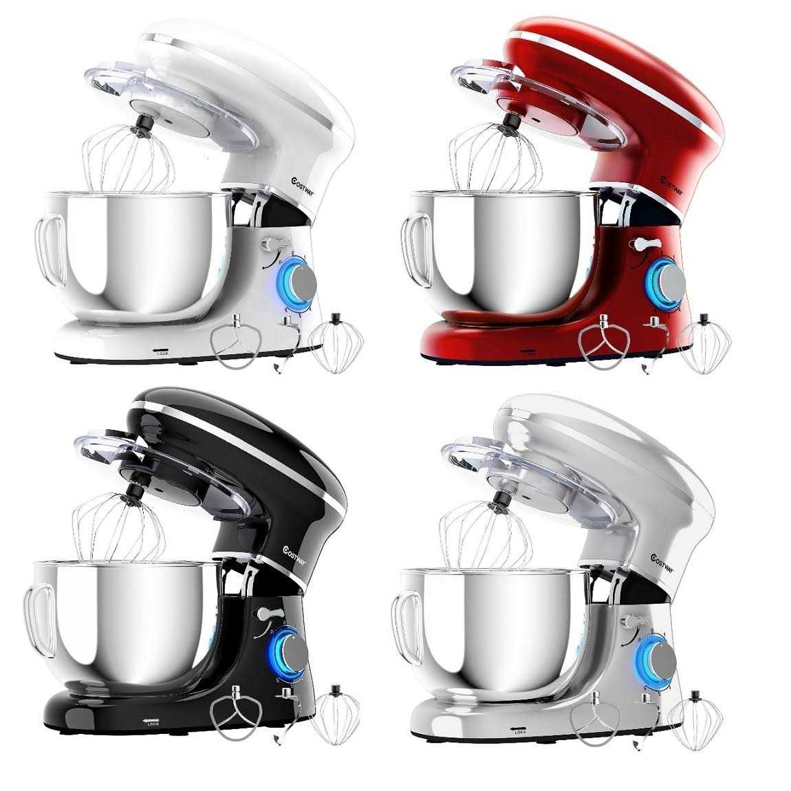 Costway Food Stand Mixer 6 Speed 660W Tilt-Head