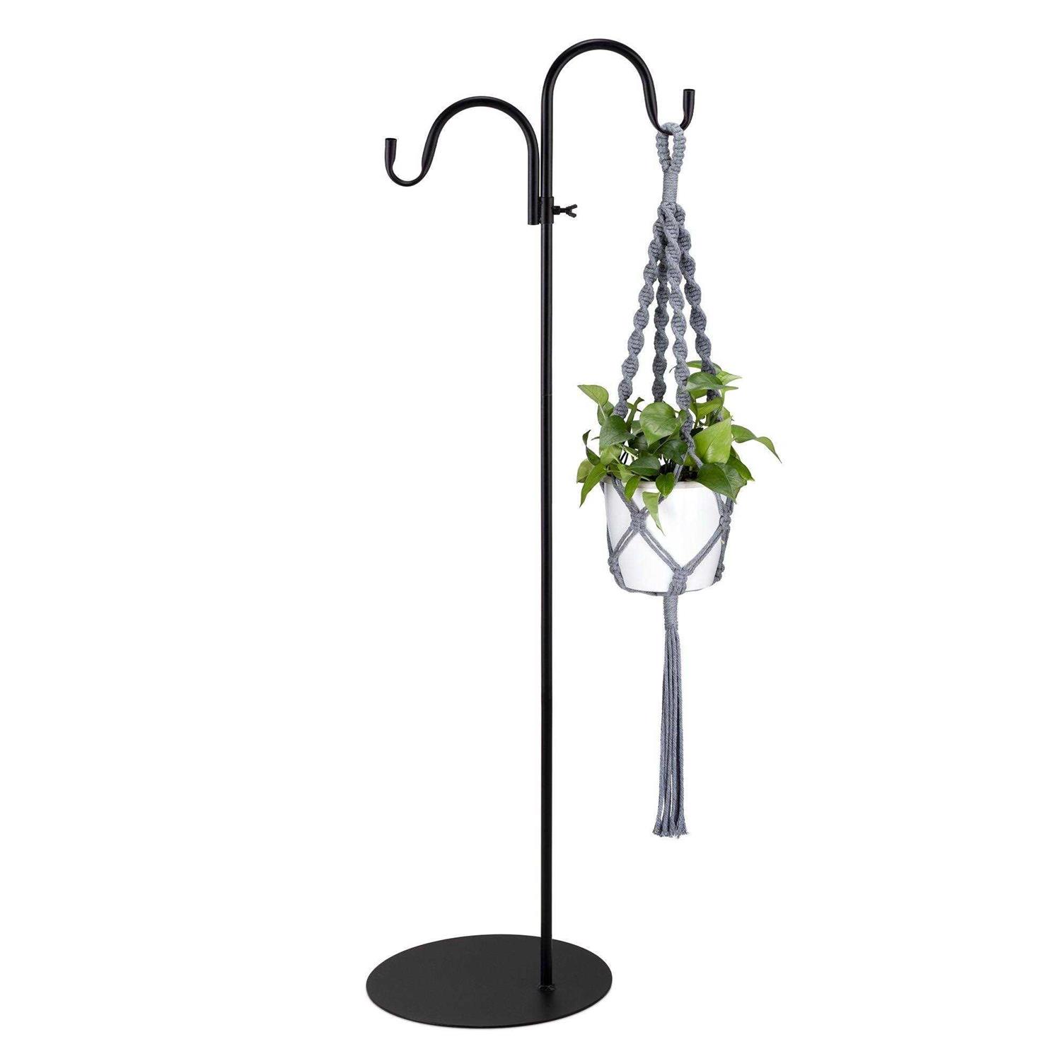 Navaris Shepherds Hooks for Outdoor Hanging Bird Feeder Plant Pot Hook Stand Pole for Garden