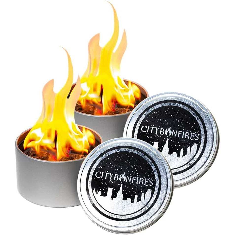 5 Pack of City Bonfires Portable Fire Pit Compact and Lightweight
