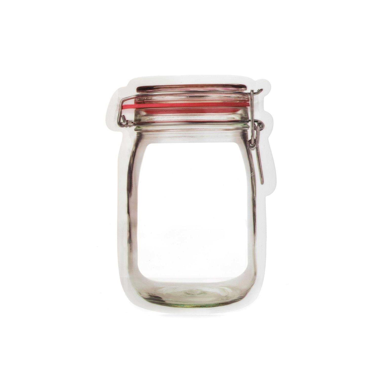 Kikkerland Clear Mason Jar Storage Bag