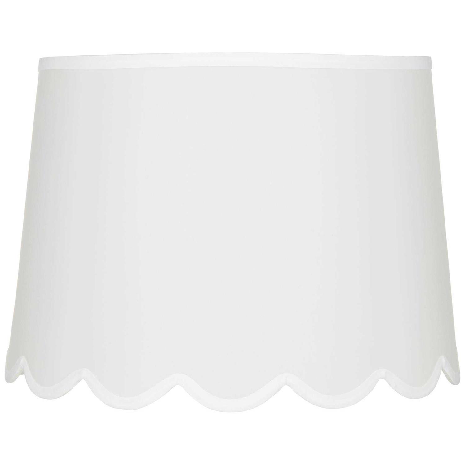 Springcrest Hardback Scallop Bottom Empire Lamp Shade Medium Top x Bottom x High Spider with Replacement Harp and Finial