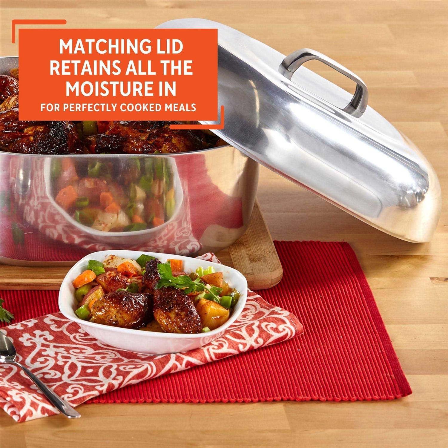 Imusa 18 inch Cajun Oval Heavy Duty Aluminum Roaster