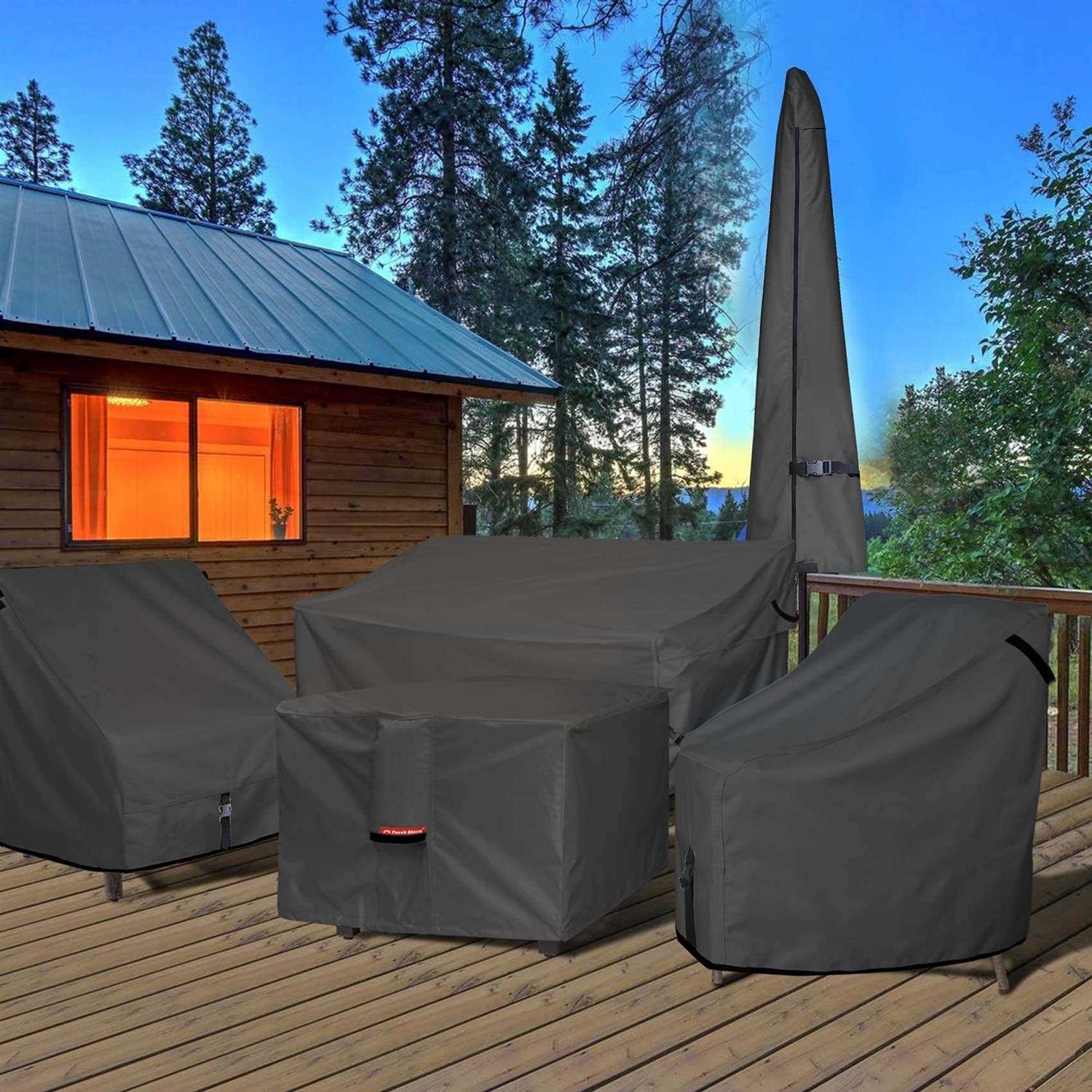 Porch Shield Fire Pit Cover Waterproof 600d Heavy Duty Square Patio Fire Pit Table Cover