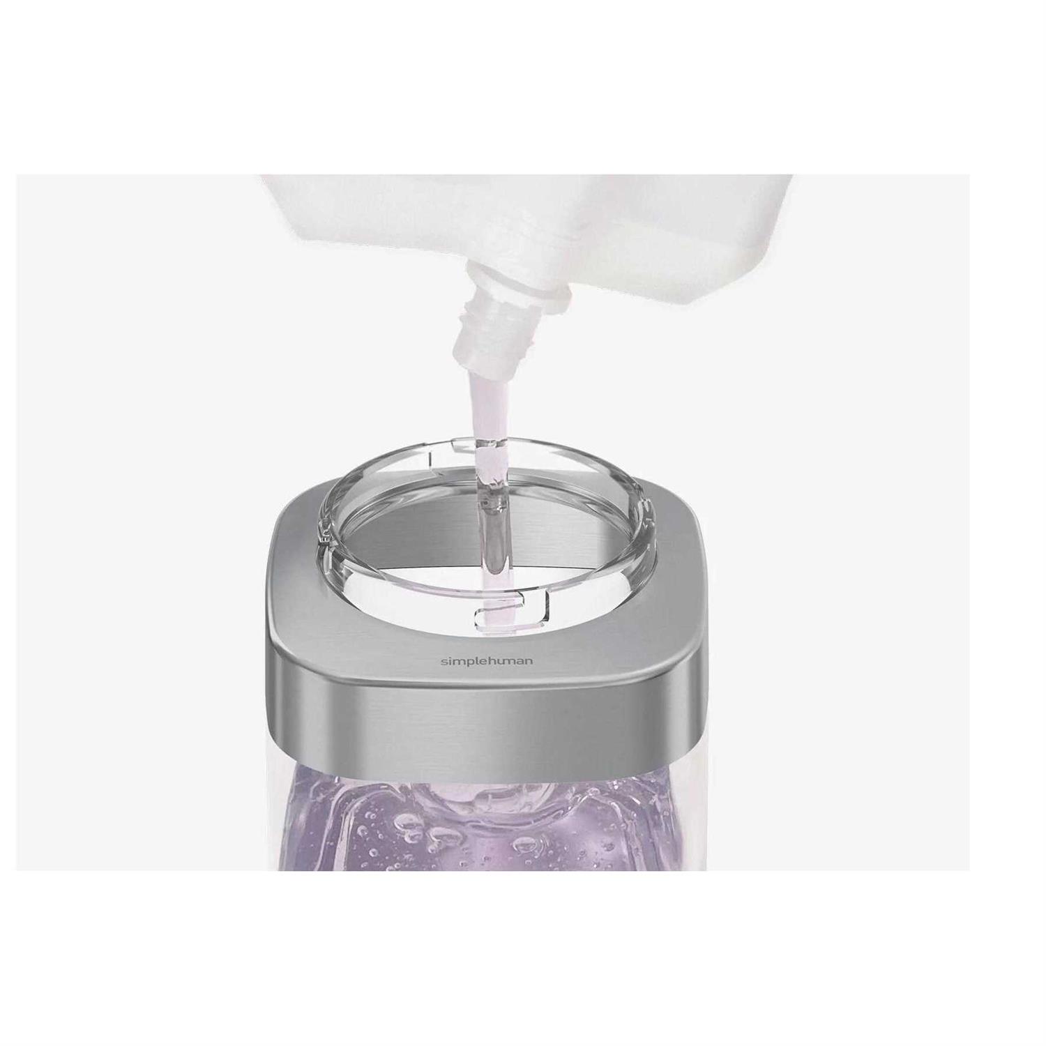 simplehuman 22 oz Square Push Pump Soap Dispenser with Sponge Caddy