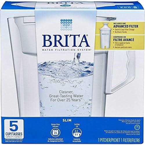 Brita Water Pitcher Slim Capacity Includes One Advanced Filter