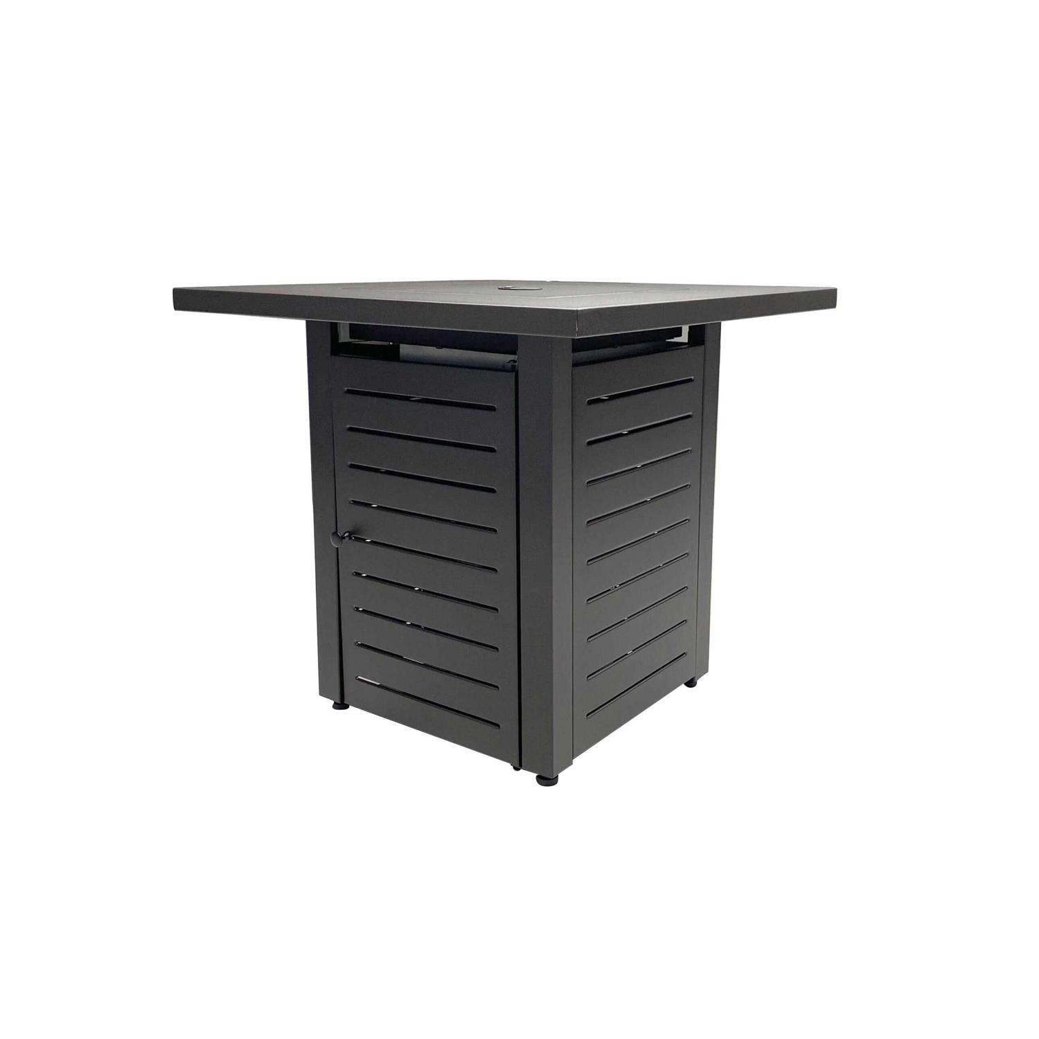 Mainstays 28 Square 50000 BTU Propane Gas Fire Pit Table Lava Rocks