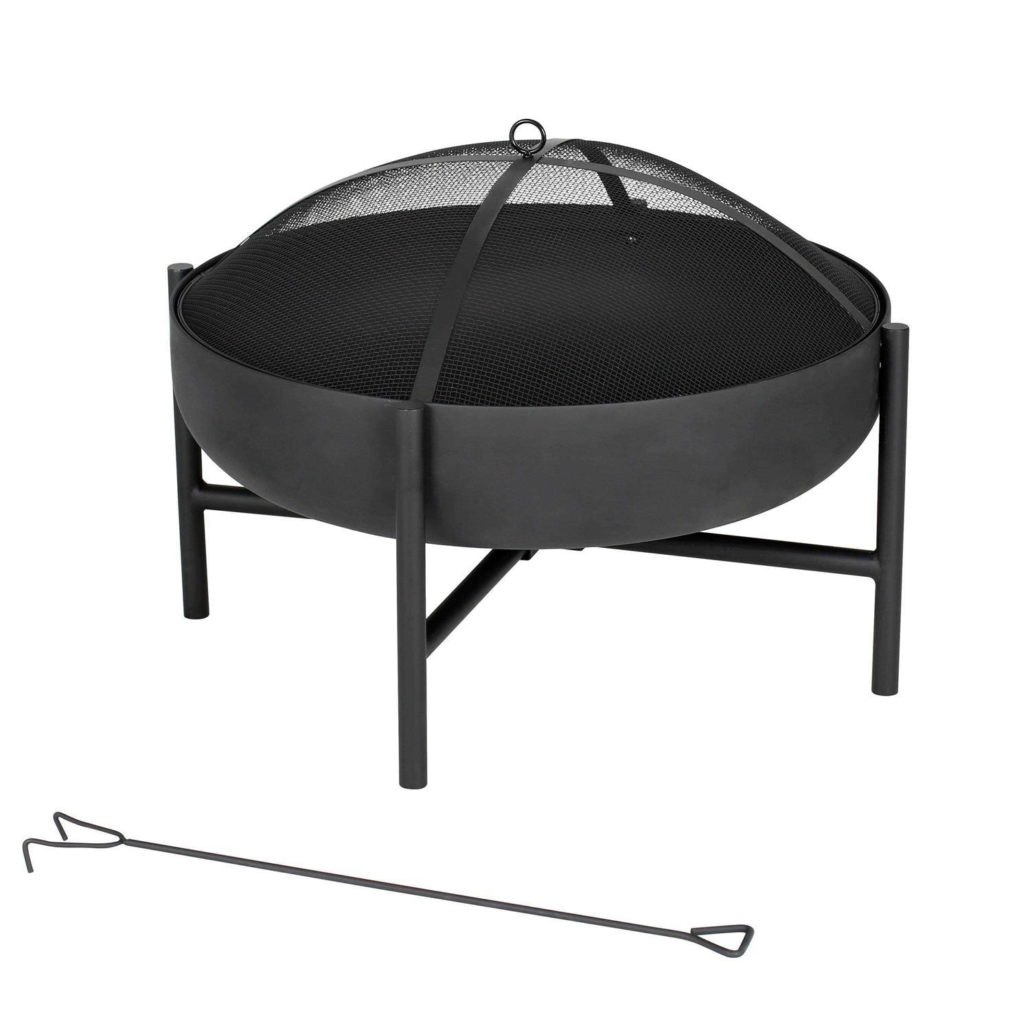 Origin 21 28-in W Black Steel Wood-Burning Fire Pit SRFP12030