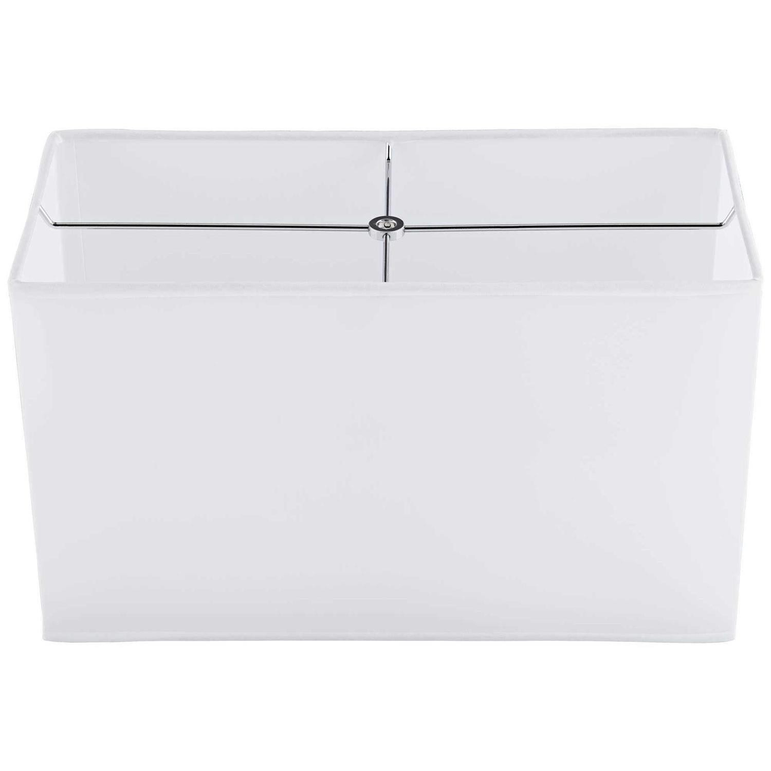 Possini Euro Design Rectangular Lamp Shade Faux Silk Large 17 inch Wide x 8 inch Deep x 10 inch High Spider with Harp and Finial Fitting 30P