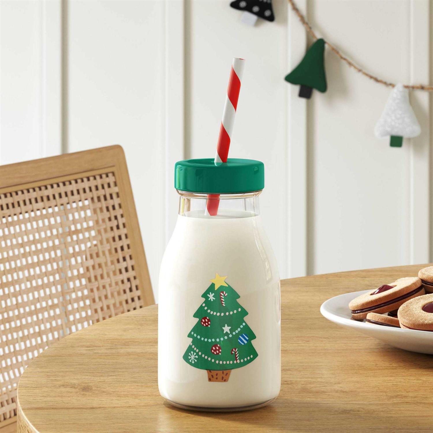 Wondershop 12oz Christmas Tumbler with Straw