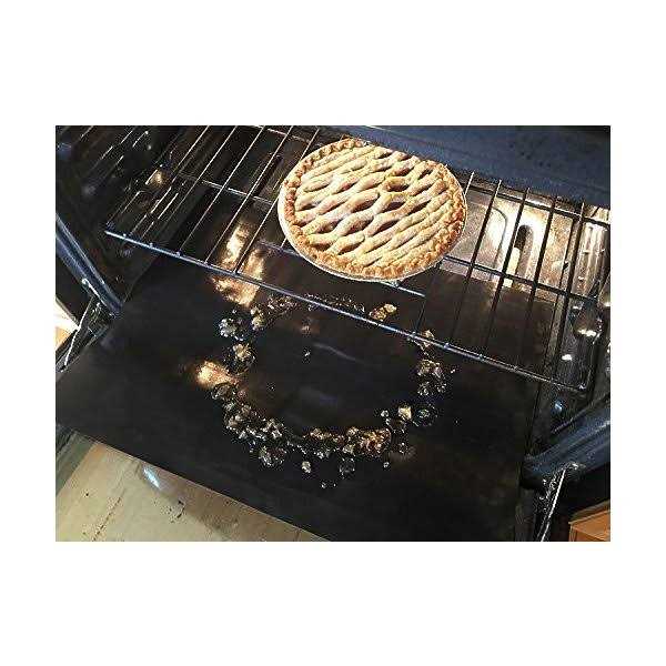 ThreadNanny 2 Pack Large Thick Heavy Duty Non Stick Teflon Oven Liners Mat, 17x 25 BPA and PFOA Free