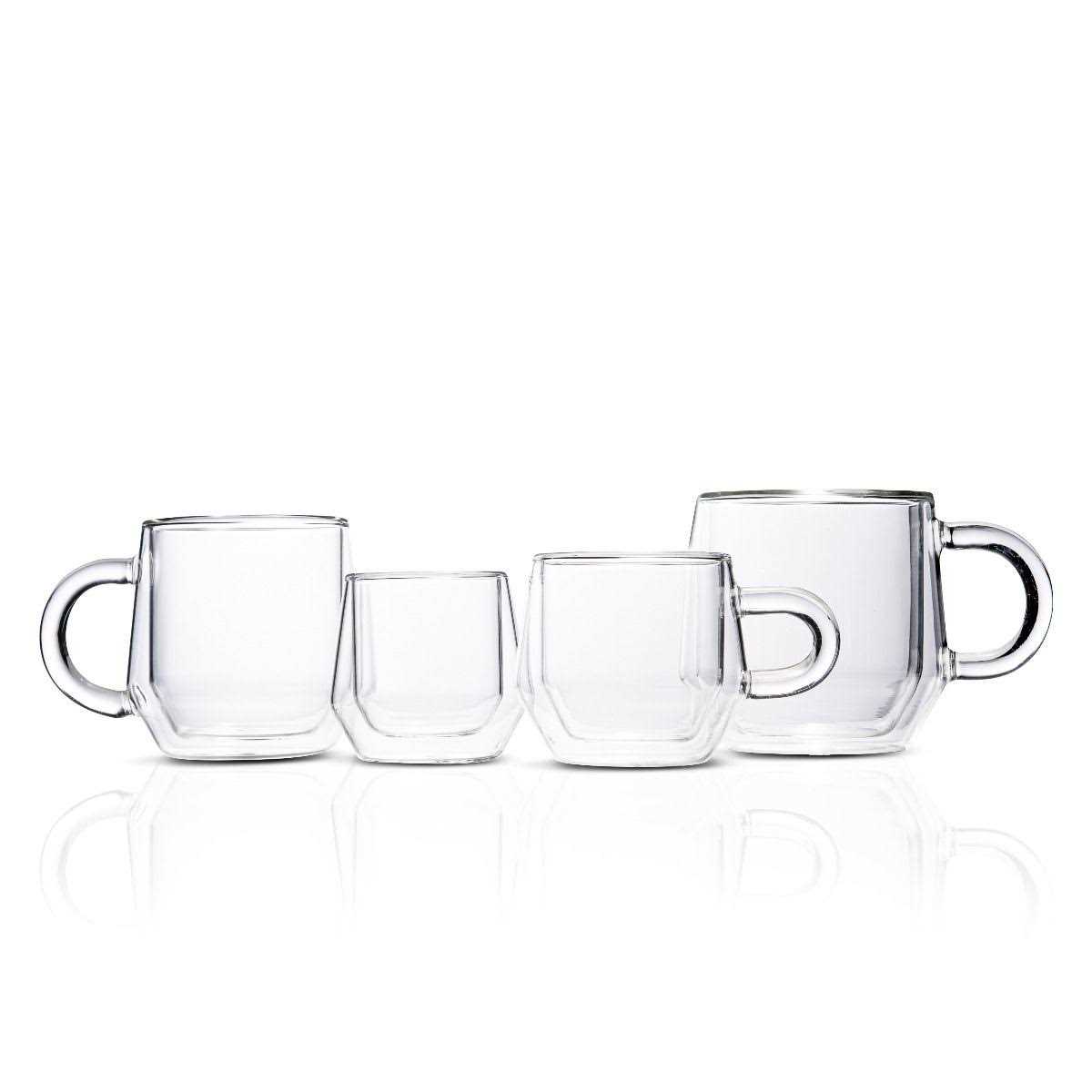 Hearth Glass Double Walled Glass Coffee Mugs