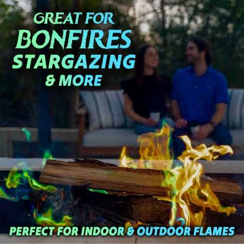 Enchanted Flames Pack Fire Changing Color Packets for Campfires, Fire Pits, and Outdoor Wood Fireplaces