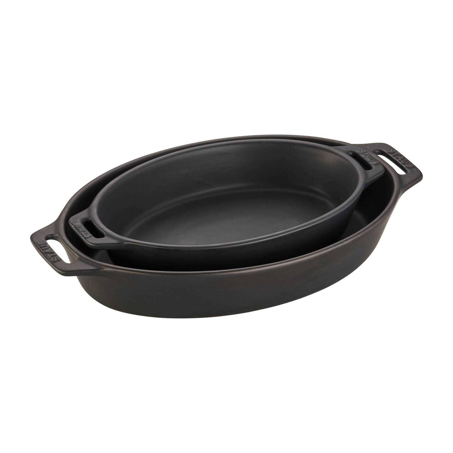 Staub 2-Piece Ceramic Oval Baking Dish Set