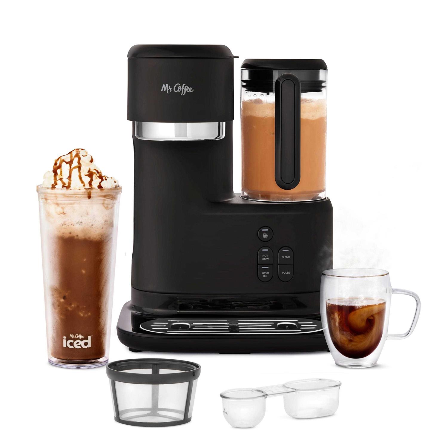 Mr. Coffee Frappe Single-Serve Iced and Hot Coffee Maker/Blender