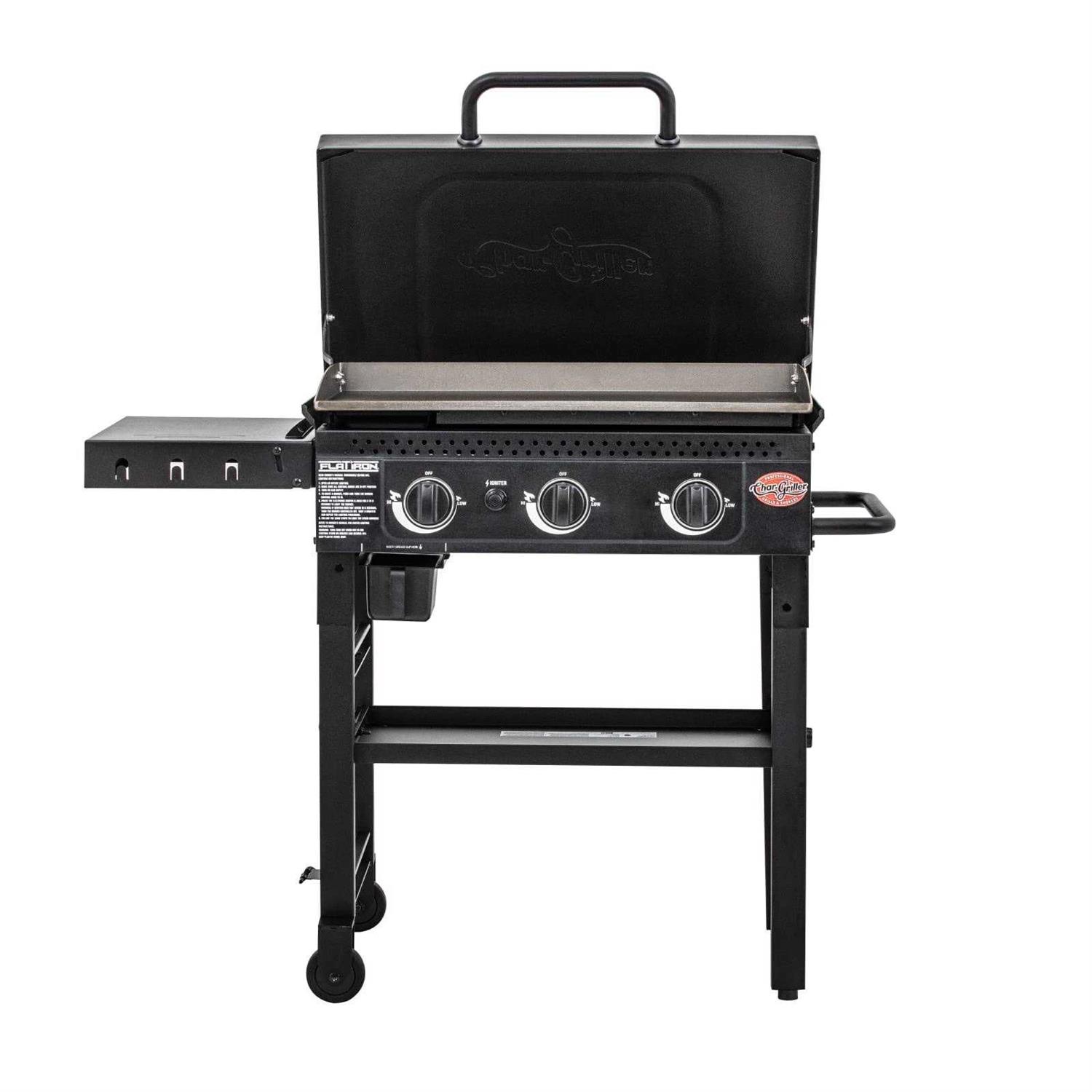 Char-Griller Flat Iron 3-Burner Outdoor Griddle Gas Grill