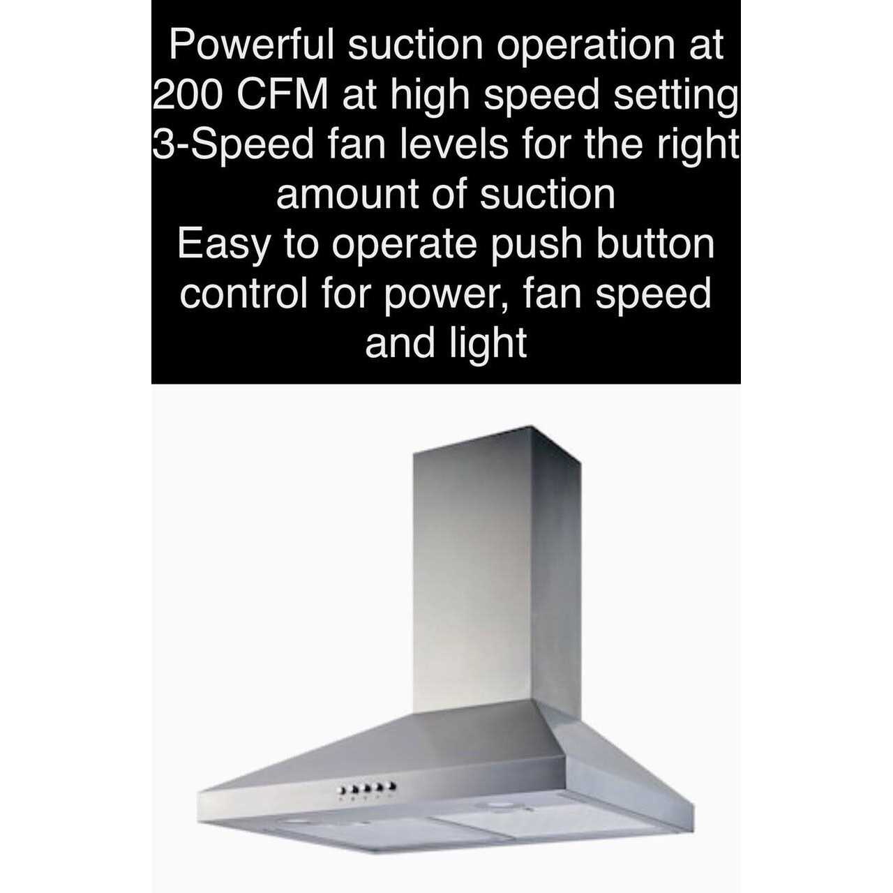Wio 30 Convertible Stainless Steel Wall-Mounted Range Hood