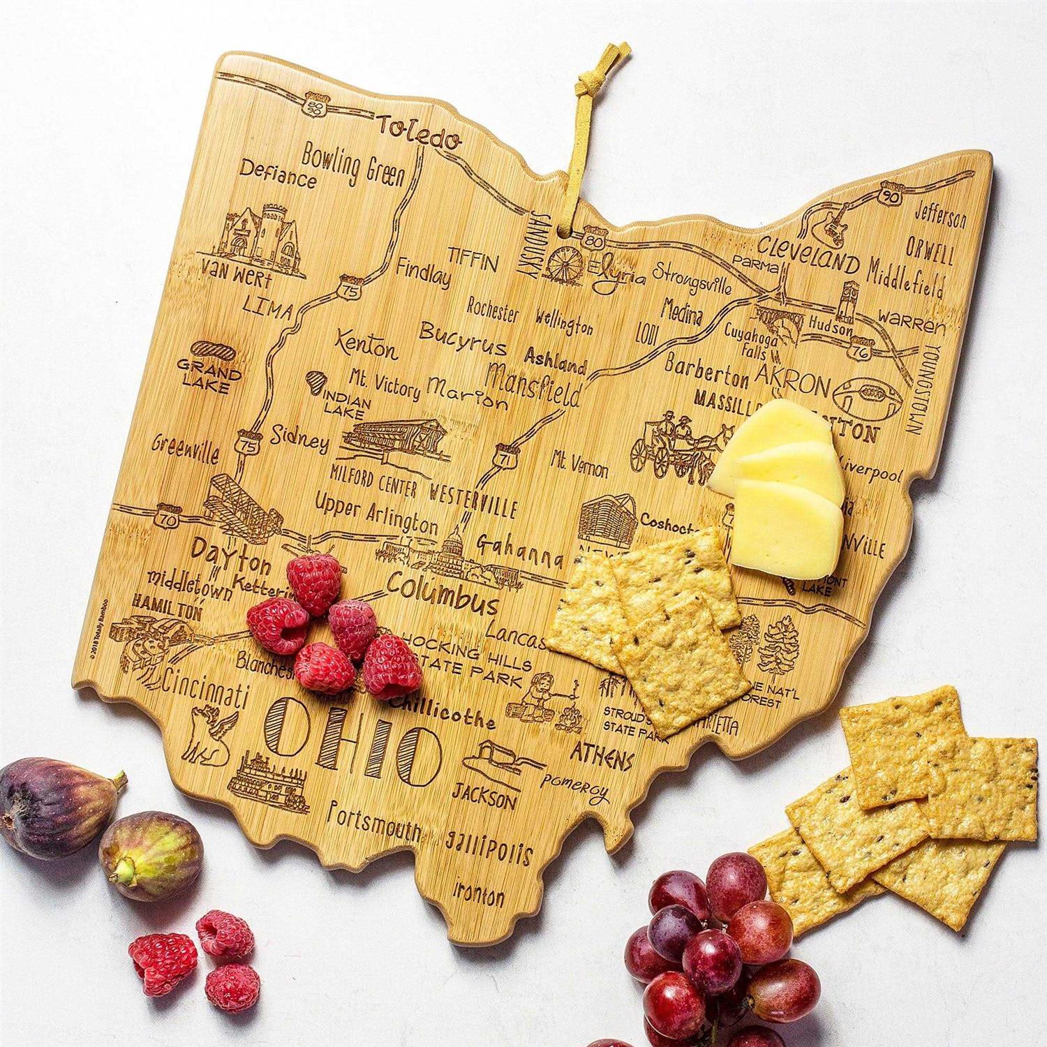 Totally Bamboo Ohio Destination Cutting/Serving Board