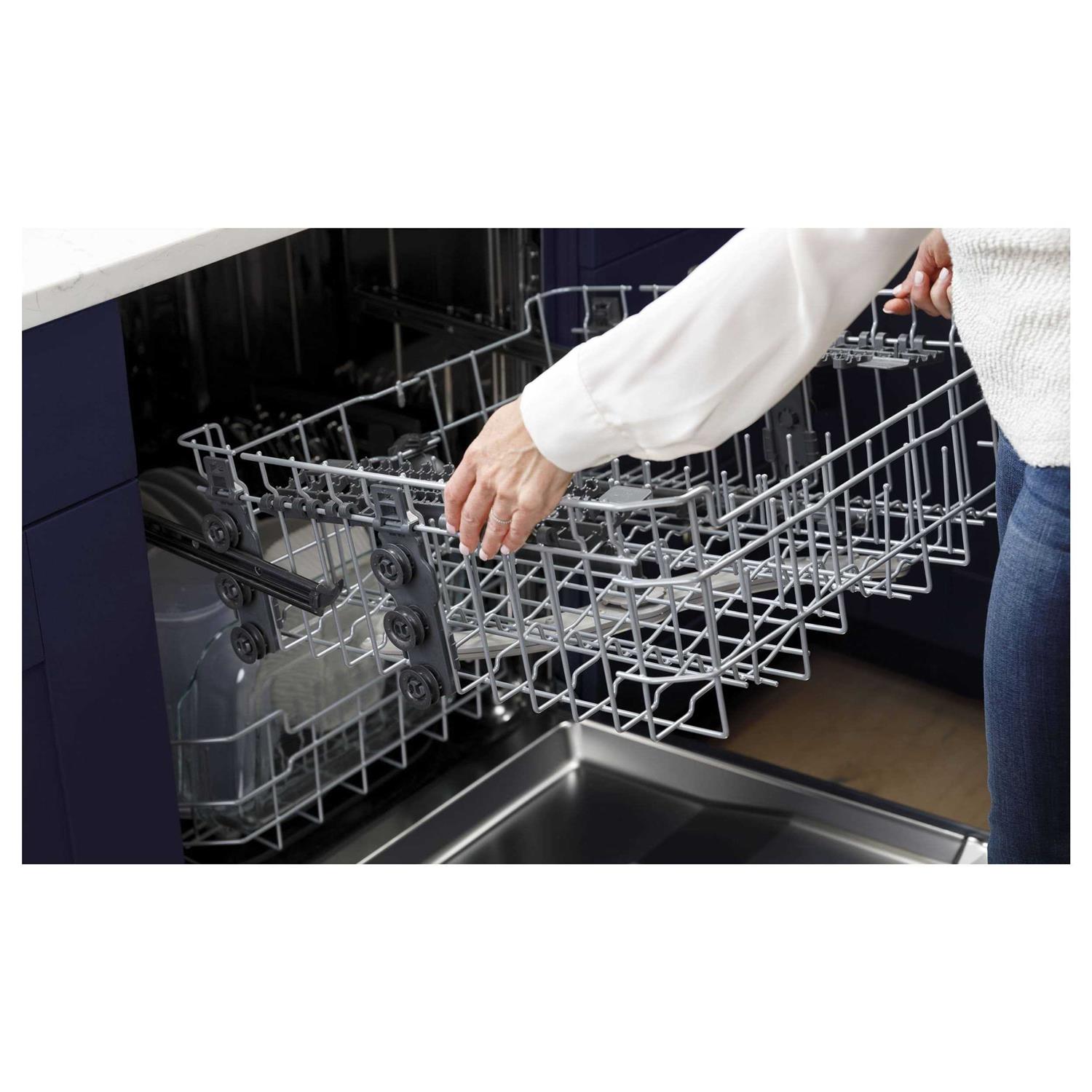GE Front Control With Plastic Interior Dishwasher With Sanitize