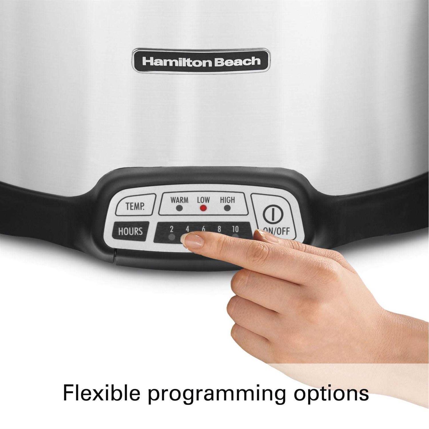Hamilton Beach Stay or Go Programmable Slow Cooker with Party Dipper
