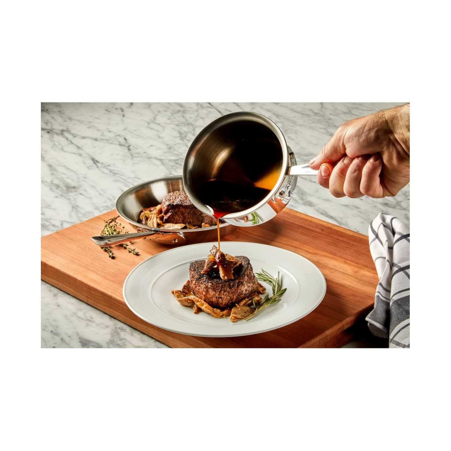 All-Clad D3 Stainless Steel 2 Piece Kitchen Helper Set