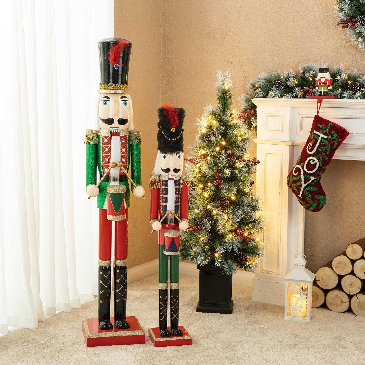 Glitzhome Wooden Christmas Nutcracker