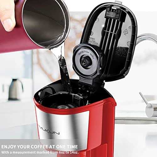 Vimukun Single Serve Coffee Maker Compatible with Single Cup Capsule and Ground Coffee
