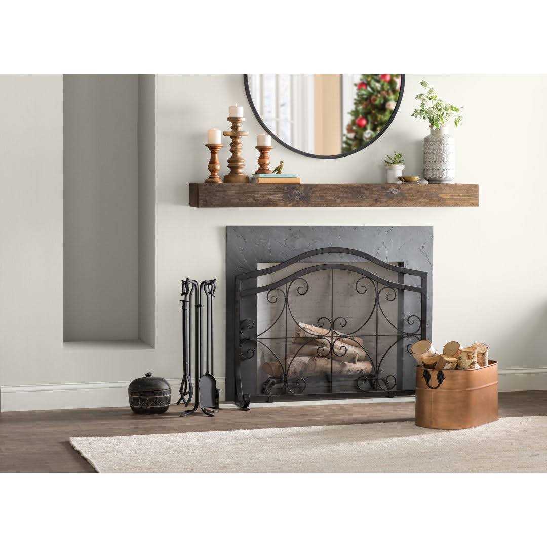 Plow & Hearth Crest Flat Guard Fireplace Screen