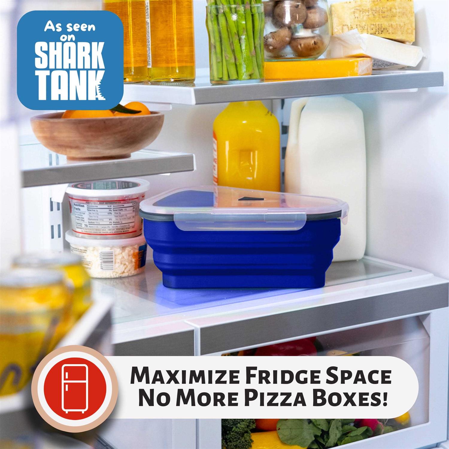 Pizza Pack The Perfect Reusable Pizza Storage Container with 5 Microwavable Serving Trays
