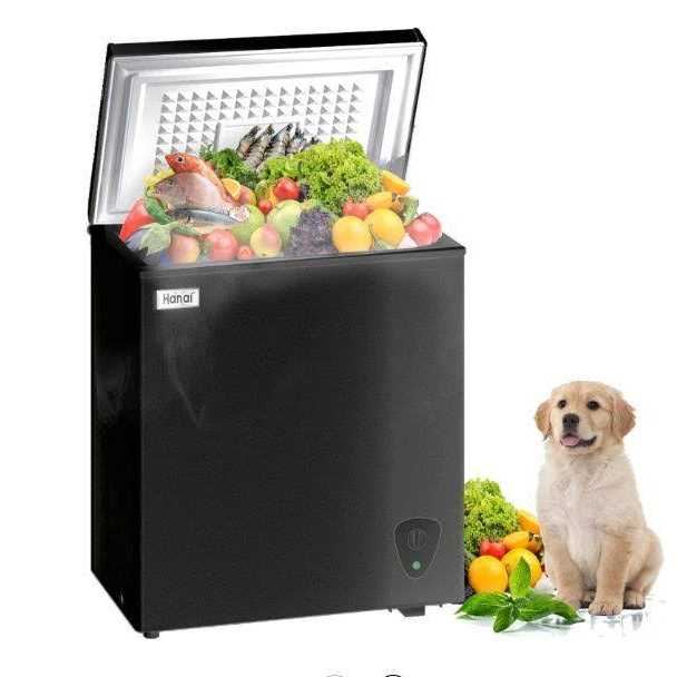 Chest Freezer WANAI 3.5 Cubic Deep Freezer with Top Open Door and Removable Storage Basket