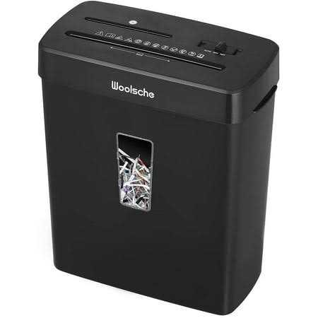 Woolsche Paper Shredder, 10-Sheet Cross Cut with 3.43-Gallon Basket, P-4 Security Level,3-Mode Design Shred CD and Credit Card