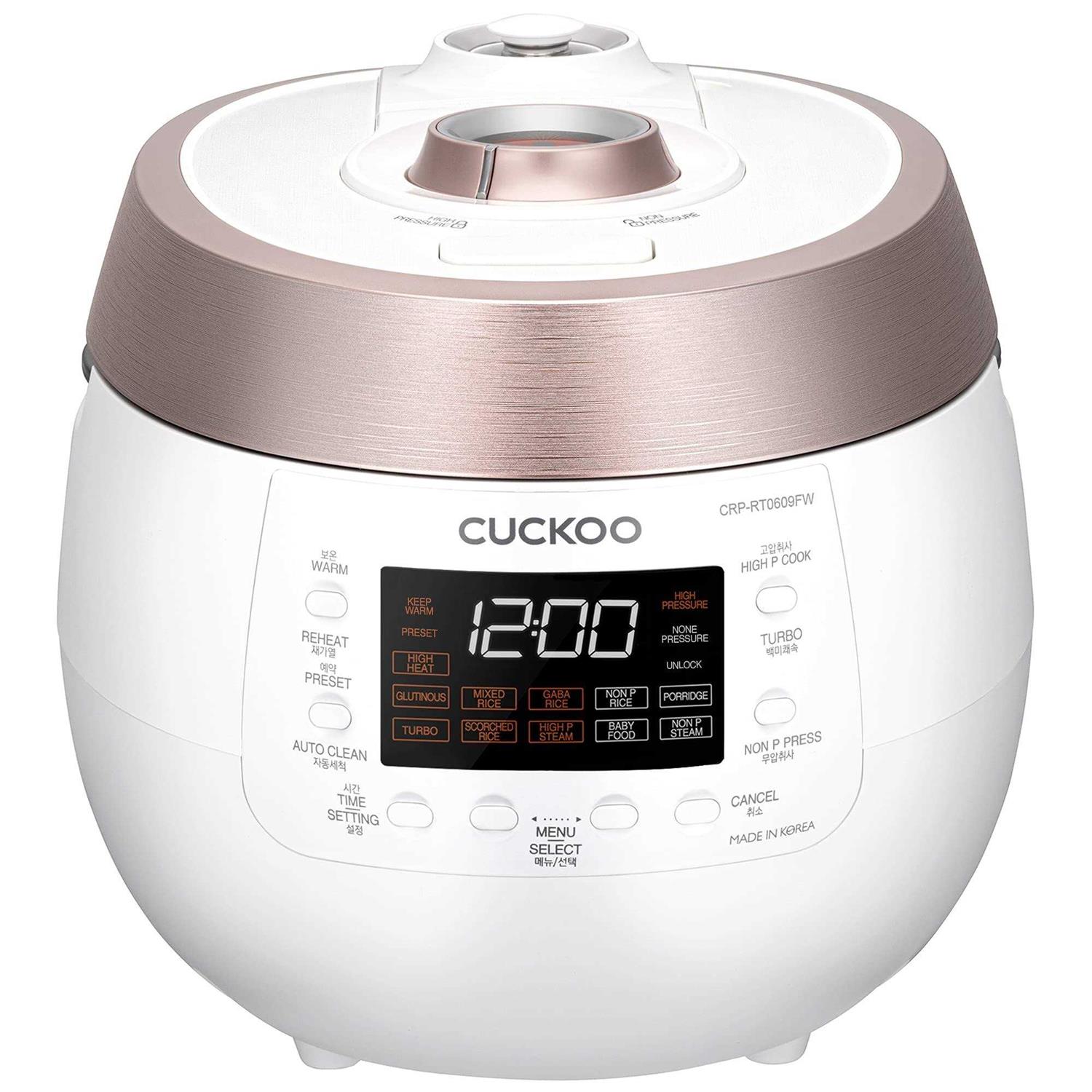 Cuckoo 6 cup Twin Pressure Heating Plate Rice Cooker & Warmer CRP-RT0609FW