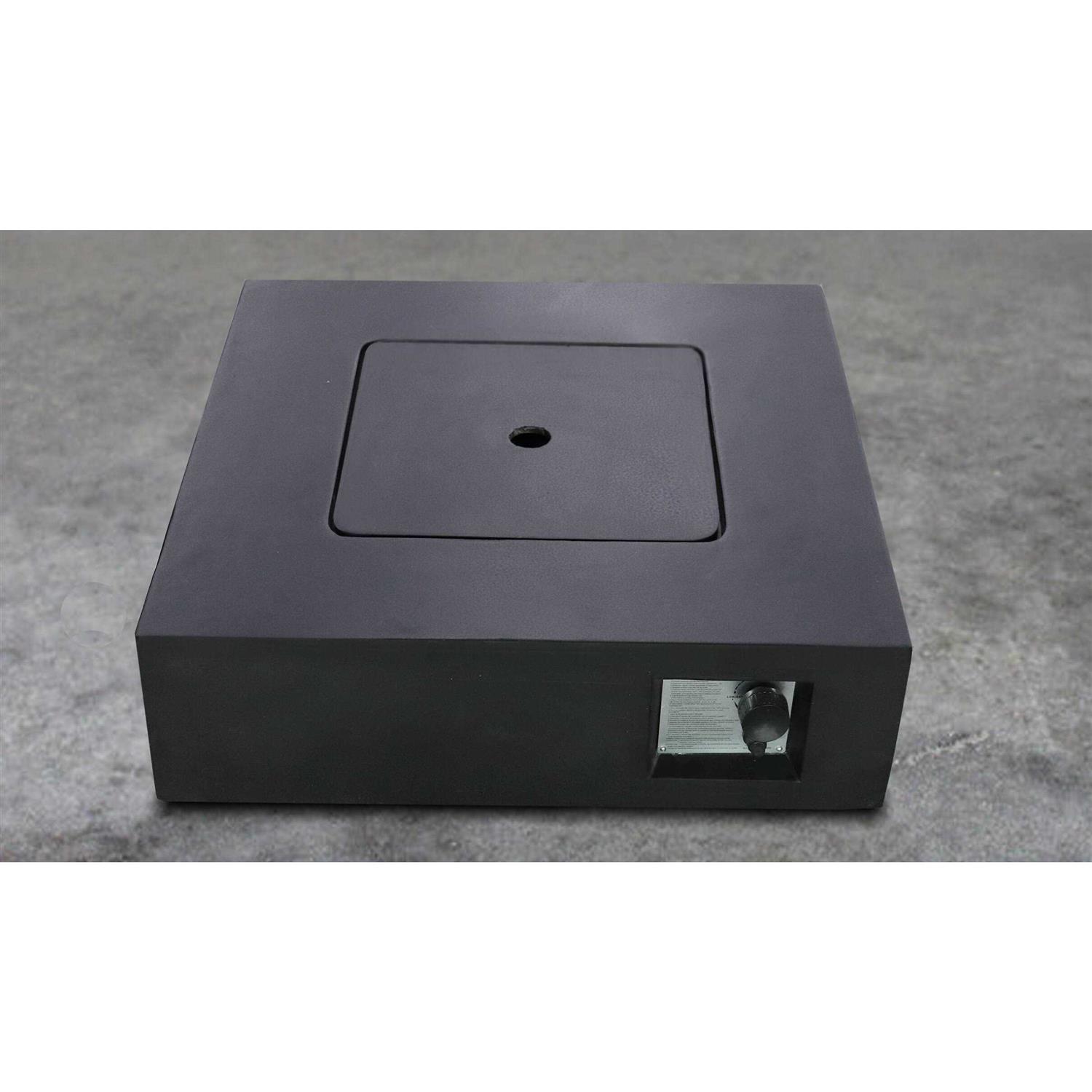 Living Source International Santiago 30 Square Fire Pit with Protective Lid