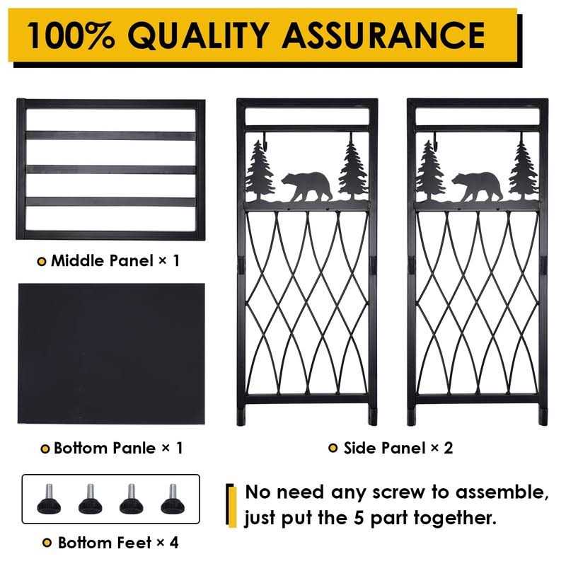 MYFIREPLACEDIRECT Firewood Rack with 4 Fireplace Tools Fireplace Tool Sets Log Rack Outdoor Heavy-Duty Log Wood Storage Accessory for Indoor Fire