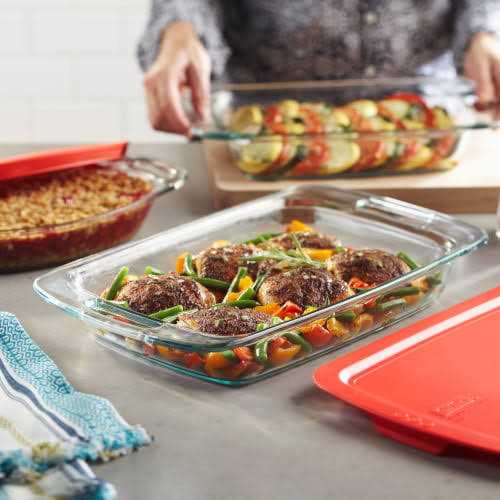 Pyrex Easy Grab 4-Piece Glass Bakeware Set