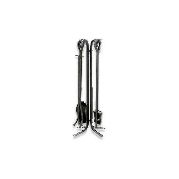 Uniflame 5 Piece Black Wrought Iron Fireset