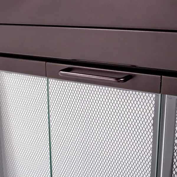 Pleasant Hearth Ascot Oil Rubbed Bronze Glass Fireplace Doors
