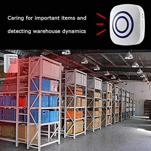 Seanme Motion Sensor Alarm Wireless Driveway Alarm Home Security Business Detect Alert with 4 Sensor and 1 Receiver38 Chime Tunes