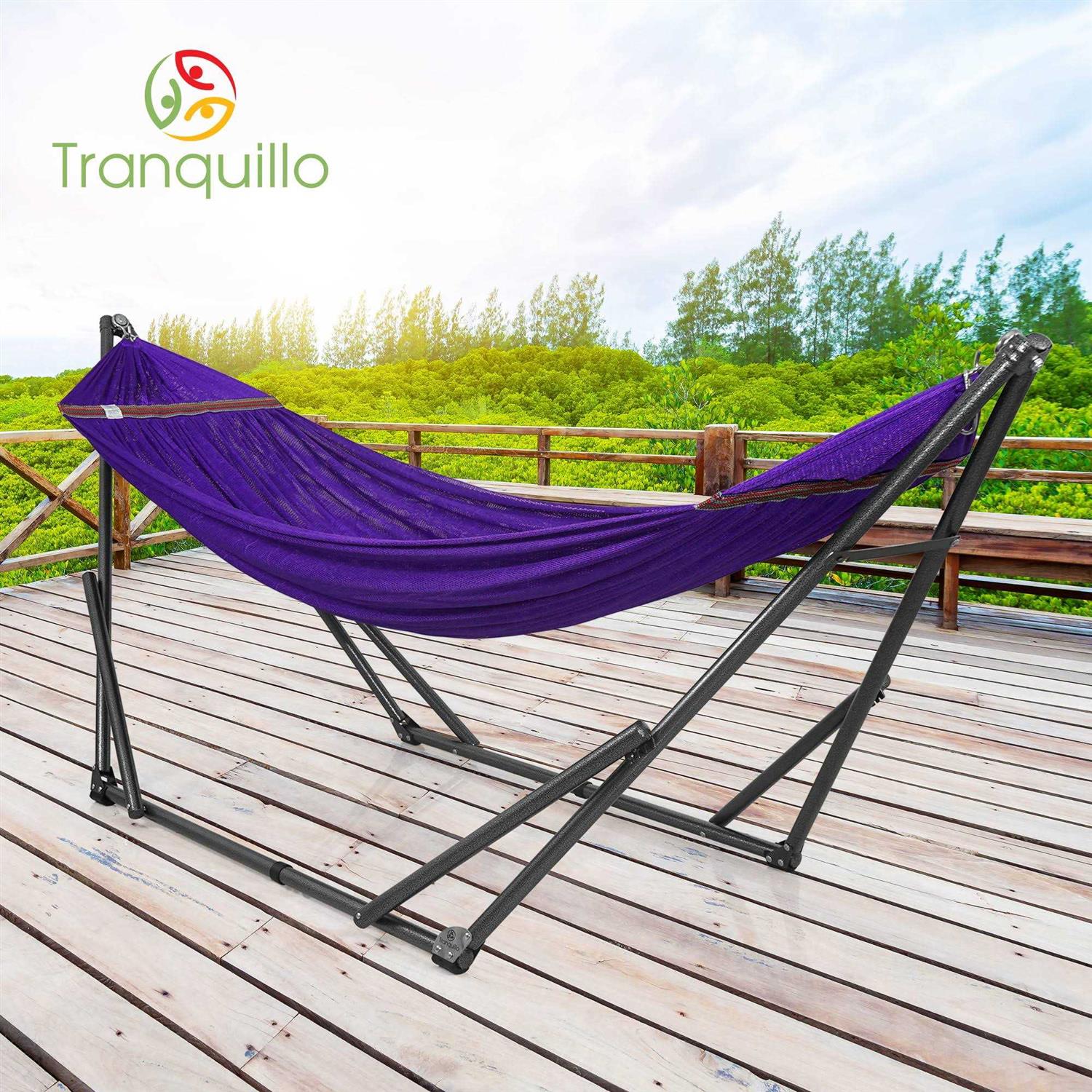 Tranquillo Universal Double Hammock with Adjustable Stand Bag