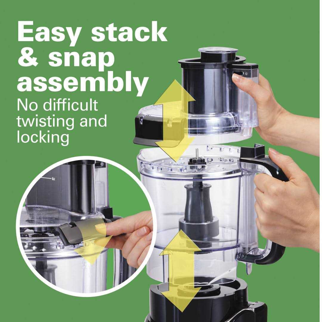 Hamilton Beach 12 Cup Stack and Snap Food Processor