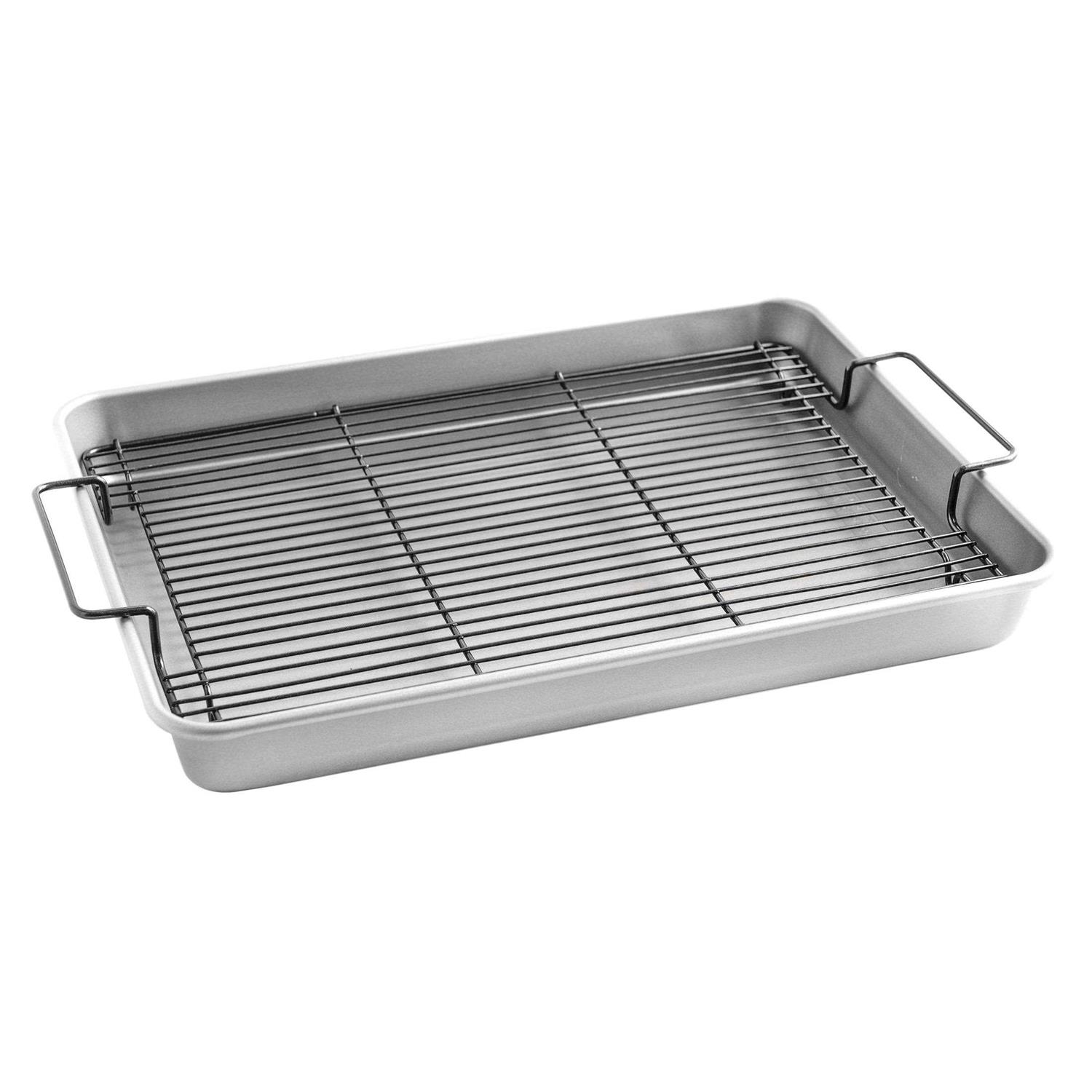 Nordic Ware Natural Aluminum Roasting & Crisping Pan with Nonstick Rack