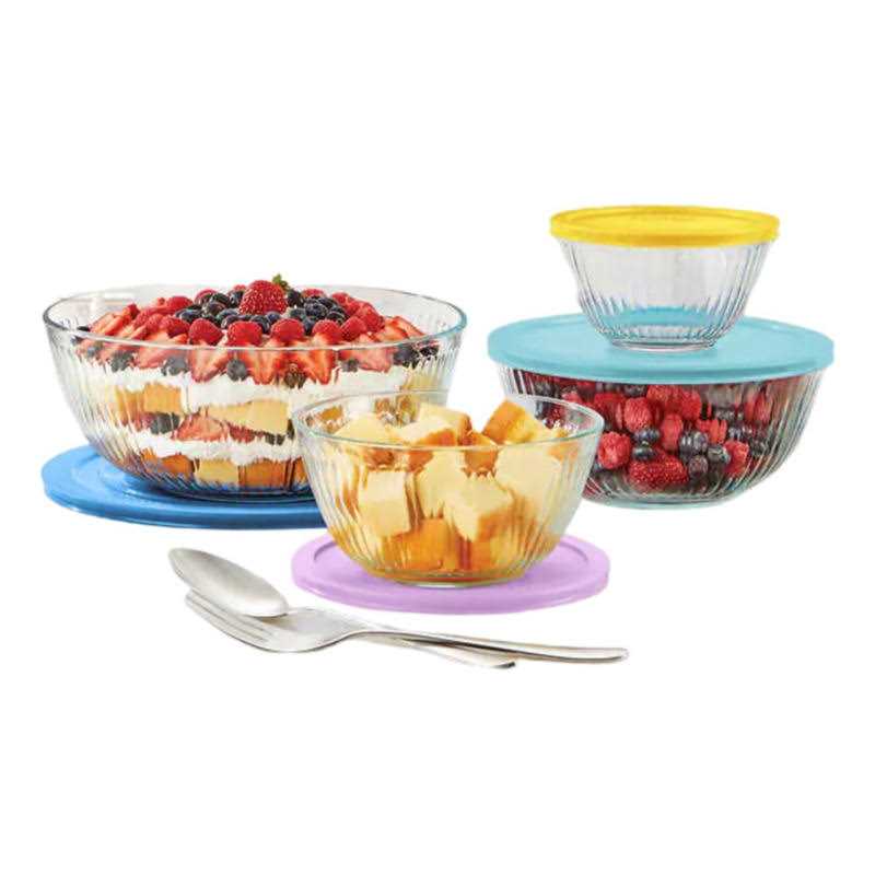 Pyrex 8-piece 100 Years Glass Mixing Bowl Set