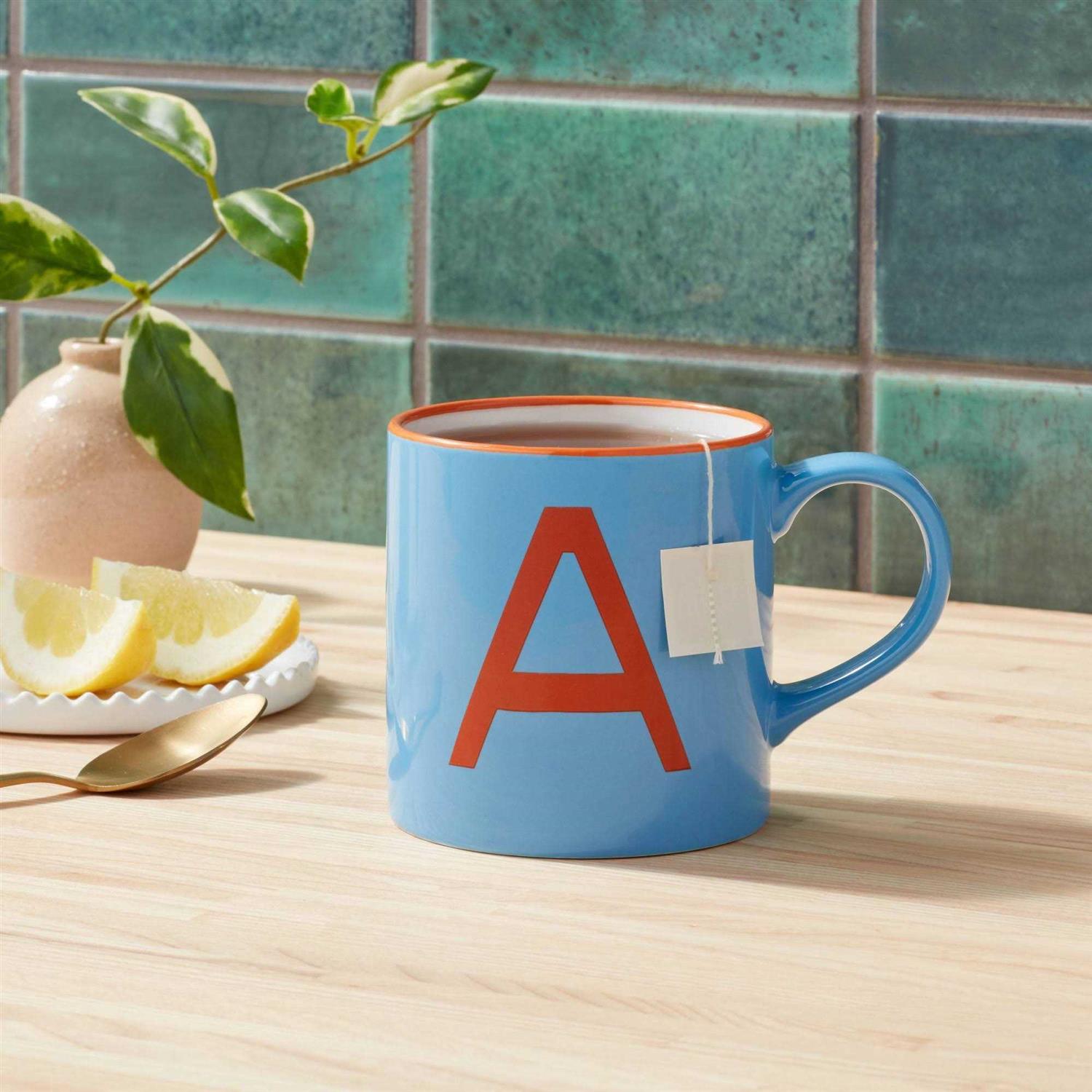 Opalhouse 16oz Stoneware Monogram Mug