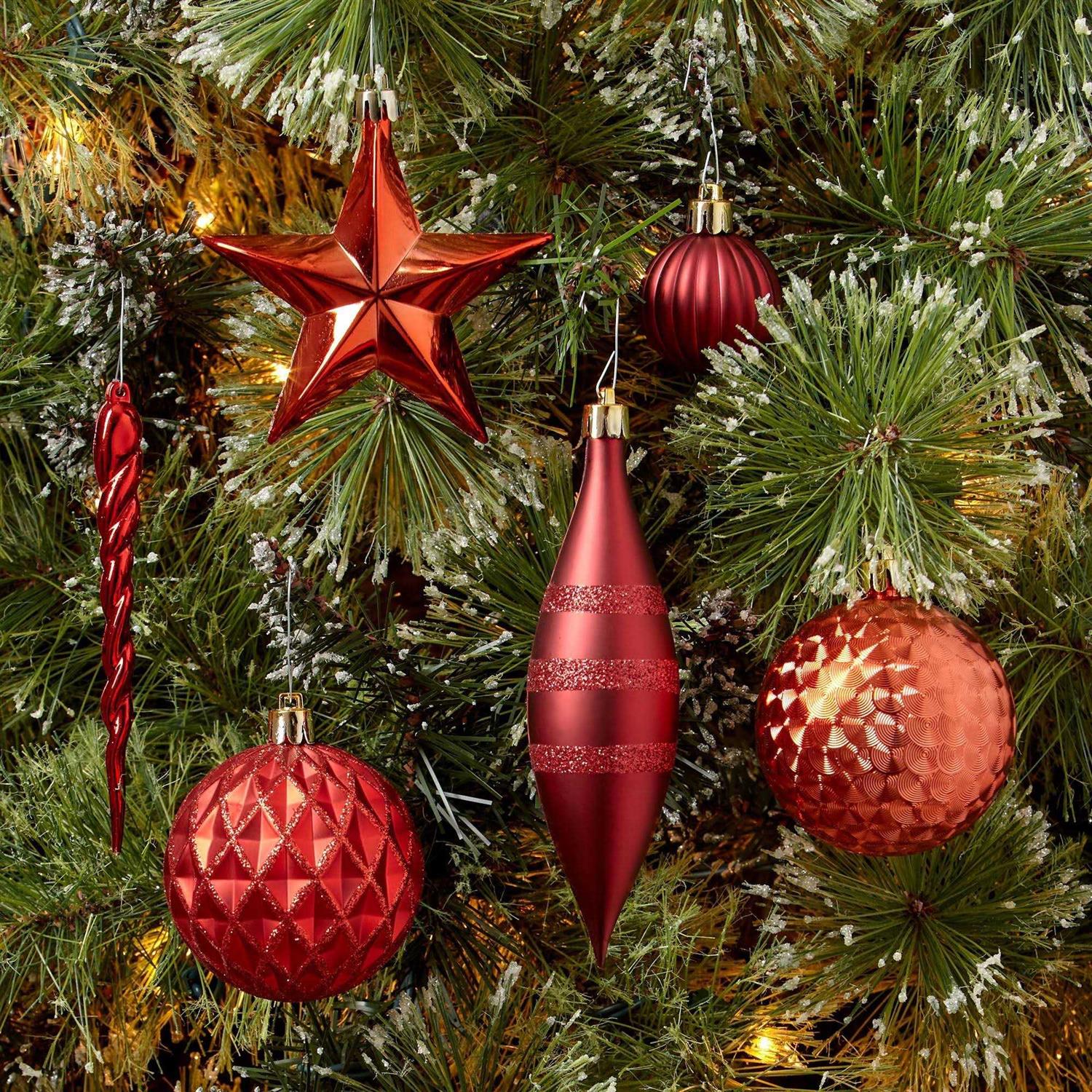 Wondershop 40ct Plastic Star Christmas Tree Ornament Set