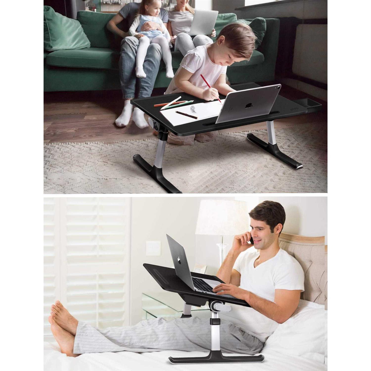 Saiji Laptop Bed Tray Desk Adjustable Laptop Stand for Bed