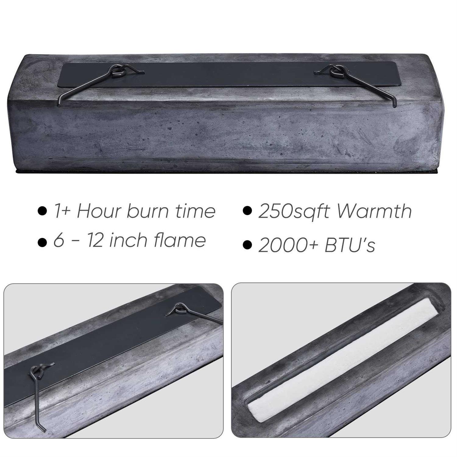 ROUNDFIRE Large Rectangle Tabletop Fire Pit