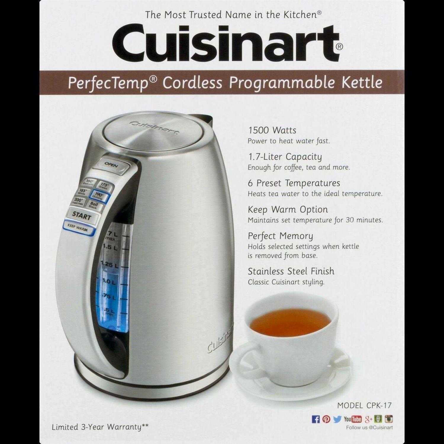 Cuisinart PerfecTemp Cordless Electric Kettle