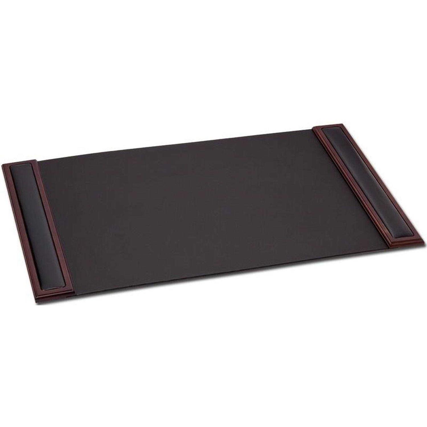 Dacasso Walnut & Leather Side-Rail Desk Pad