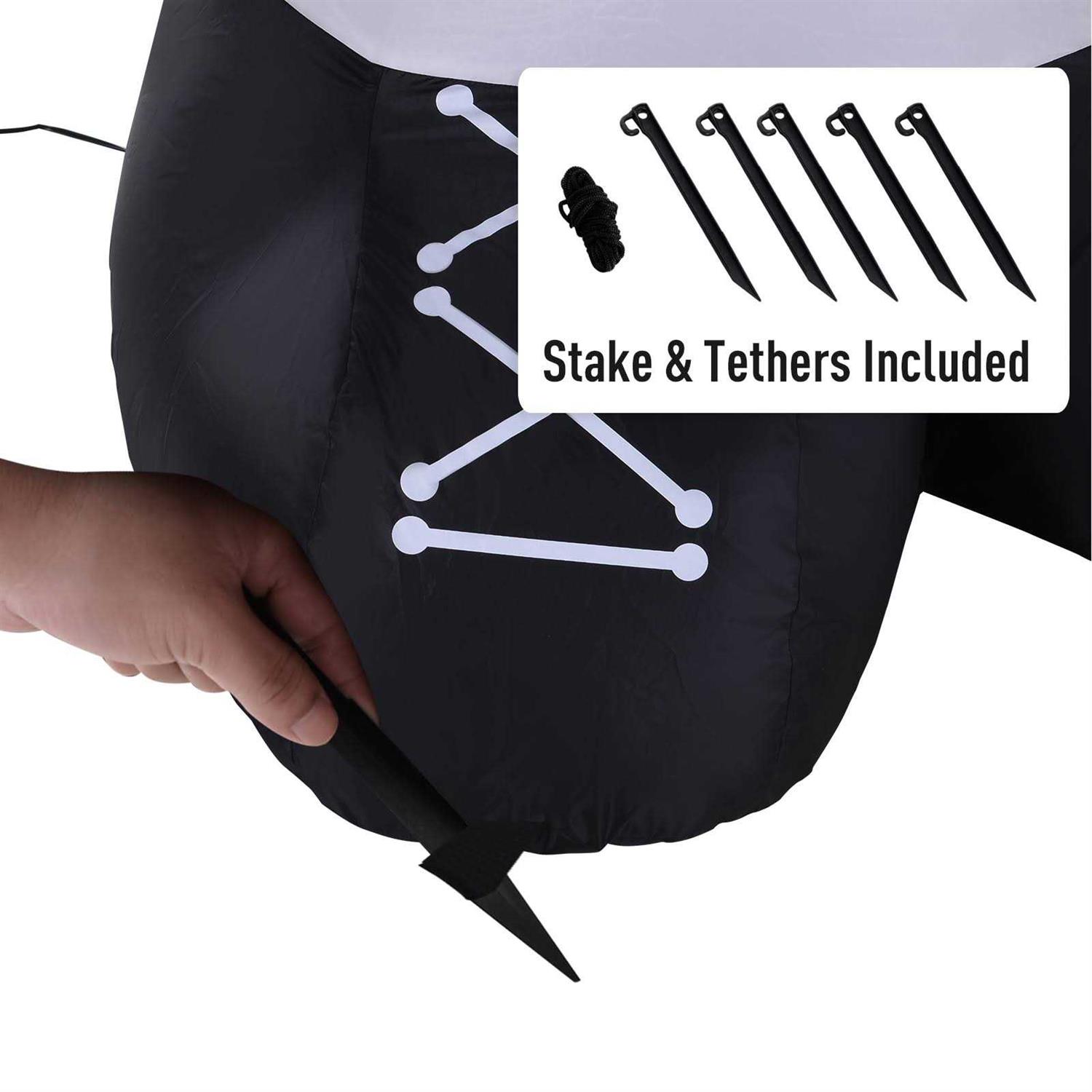 HOMCOM 8ft Christmas Iatable Santa Claus Wearing Camouflage