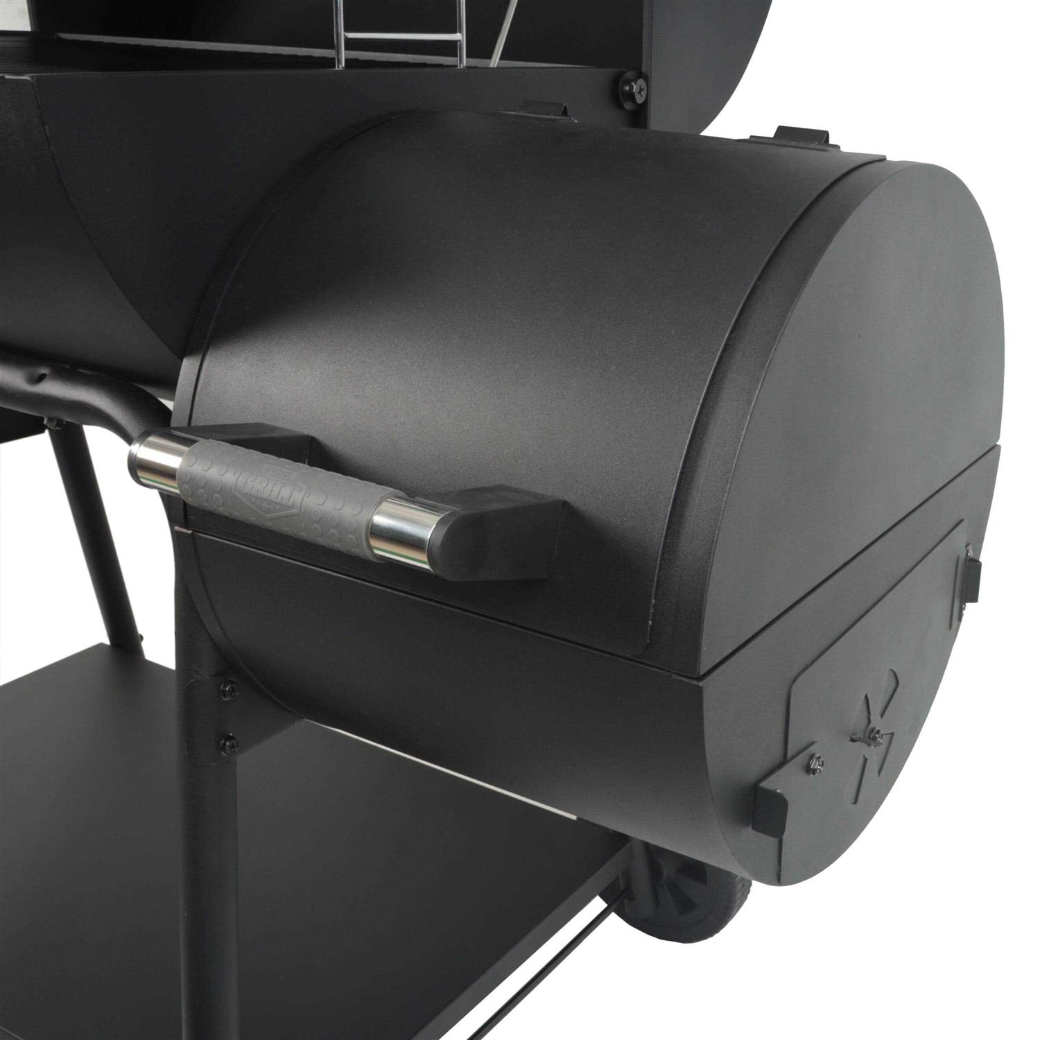 Expert Grill 28 Offset Charcoal Smoker Grill with Side Firebox