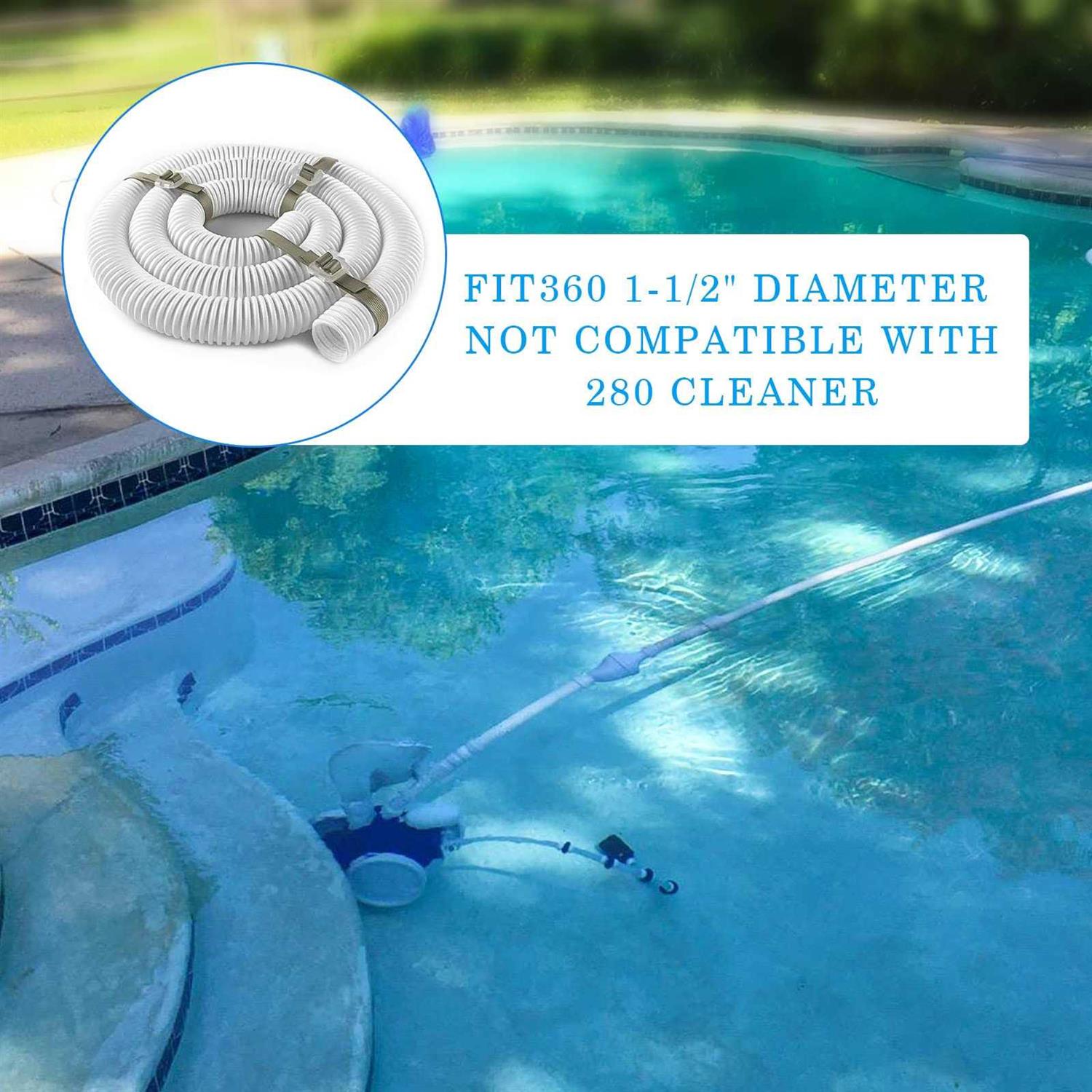 Ximoon Replacement for Po’laris Pool Cleaner Parts 9-100-3102 6-Ft Cuffless Feed Hose Fit Po’laris Pool Cleaner 360 1-1/2 Diameter